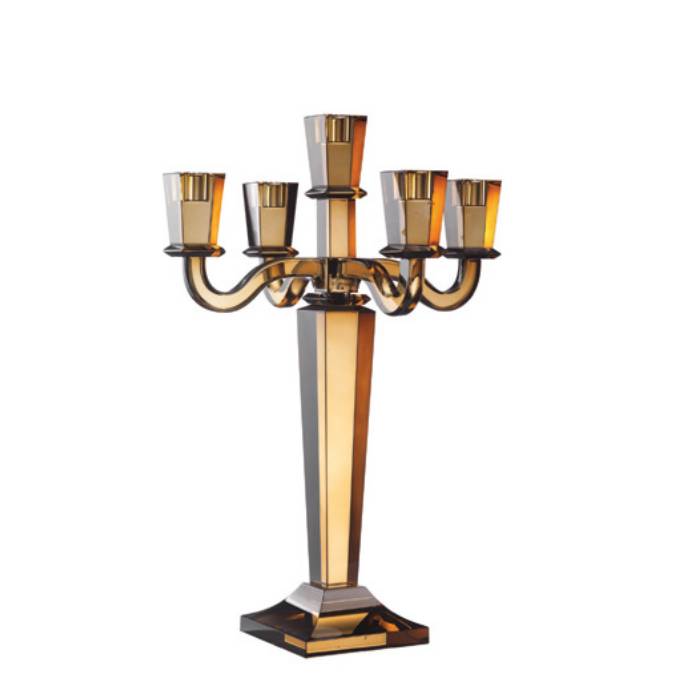 Candeliere Cristallo Di Corte Celebration Fumè 5 Fiamme 45 cm CDC01079