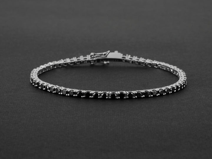 Bracciale Uomo Cesare Paciotti Tennis Argento 925 Zirconi Neri JPBR2467B/19