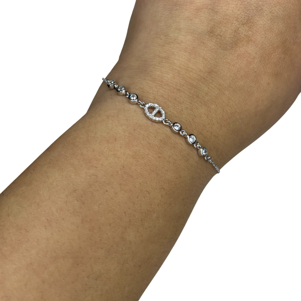 Bracciale Donna Re Mida Argento Zirconi BR-Djv-5