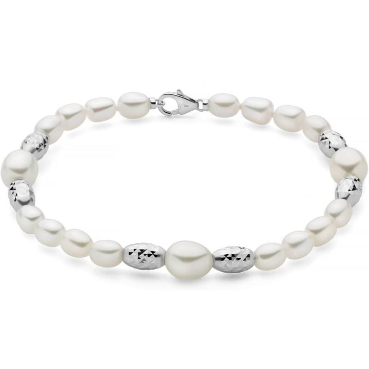 Bracciale Donna Miluna Argento 925 Pepite Di Perle PBR3834B