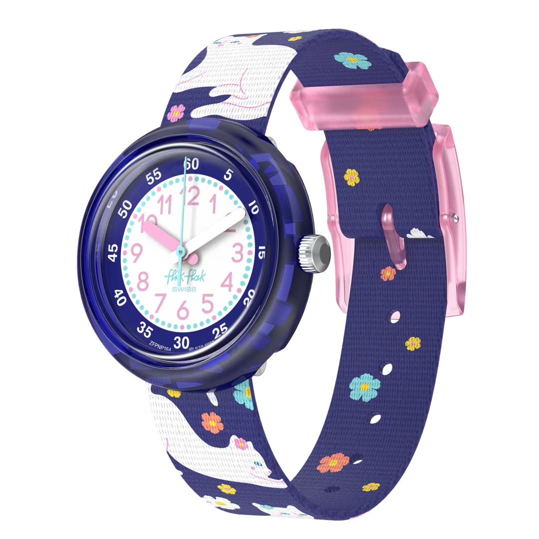 Orologio Bambina Swatch Flik Flak FANCY CAT Viola ZFPNP164