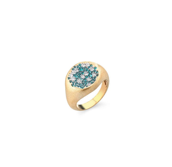 Anello Donna Sogni Argento Dorato 925 Satinato Zirconi Colorati AN112GP/14
