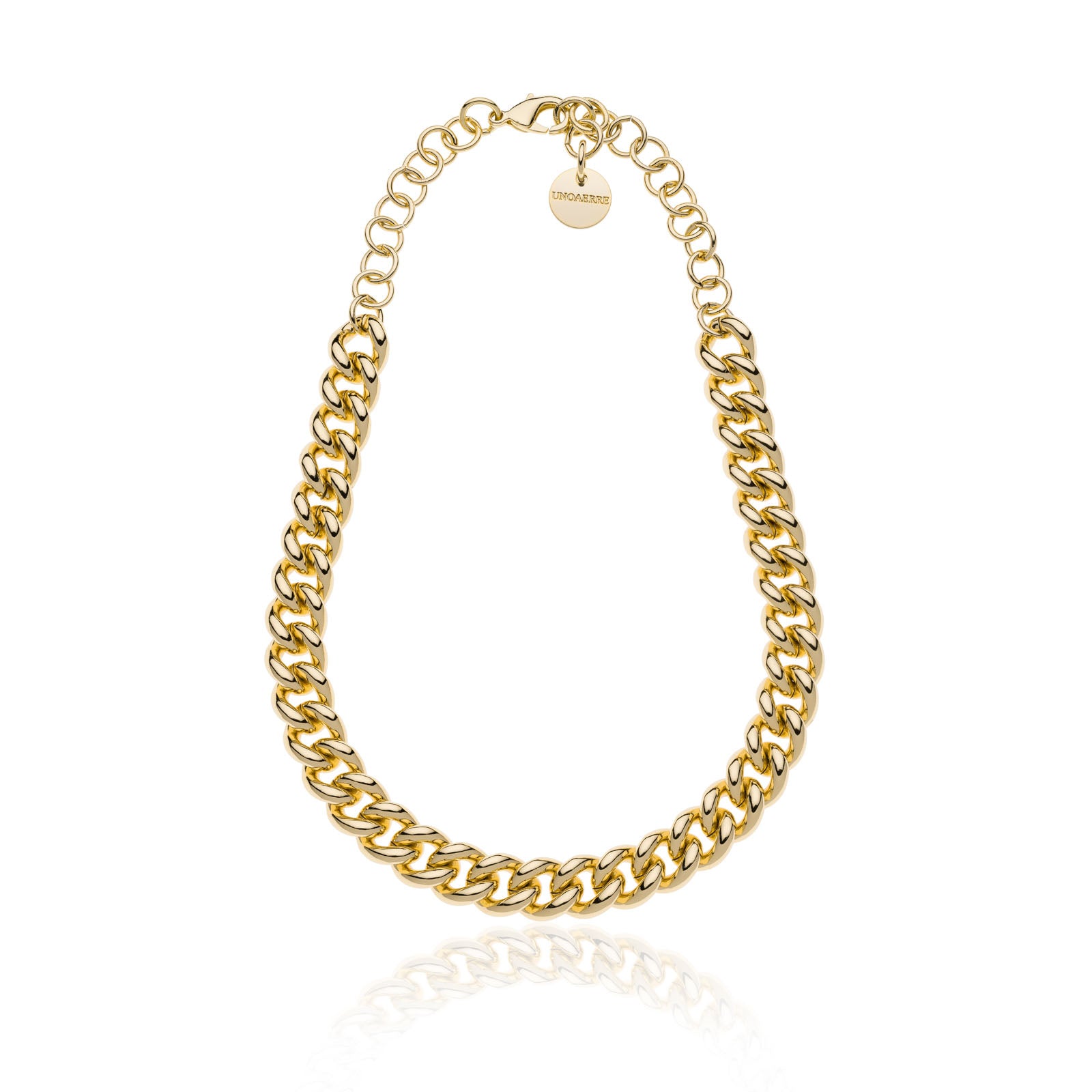 Collana Donna Unoaerre Bronzo Dorato Maglia Groumette Lucida 549581