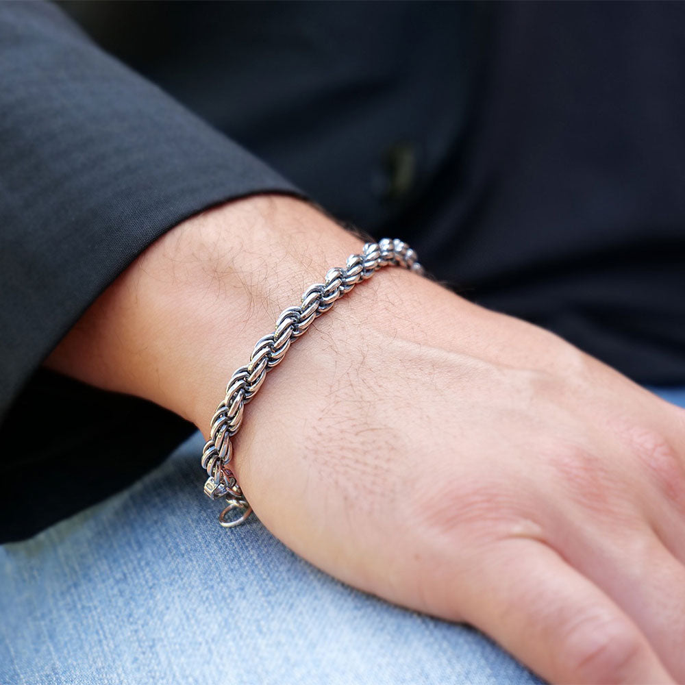 Bracciale Uomo Maria Cristina Sterling Argento 925 Intrecciato Tourchon G3495