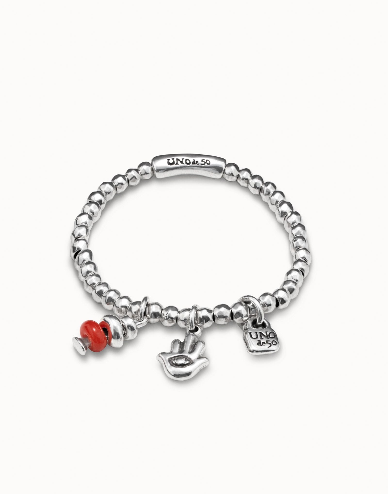 Bracciale Donna Uno De 50 Mano Occhio Elastico PUL1822ROJMTL0M