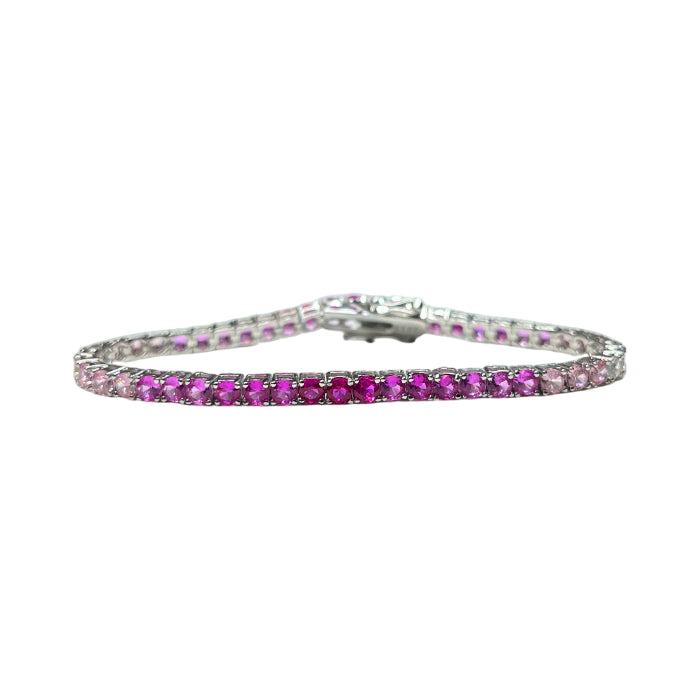 Bracciale Donna Re Mida Tennis 18 cm Argento 925 Zirconi Sfumati Tennis-49