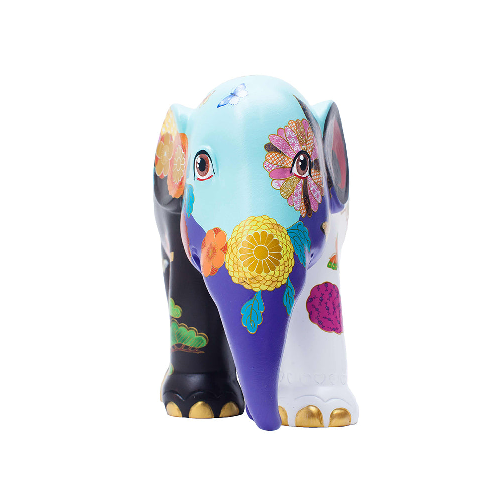 Scultura Elefante Onlylux Kiku 20 cm Resina Dipinto A Mano 8858831233249