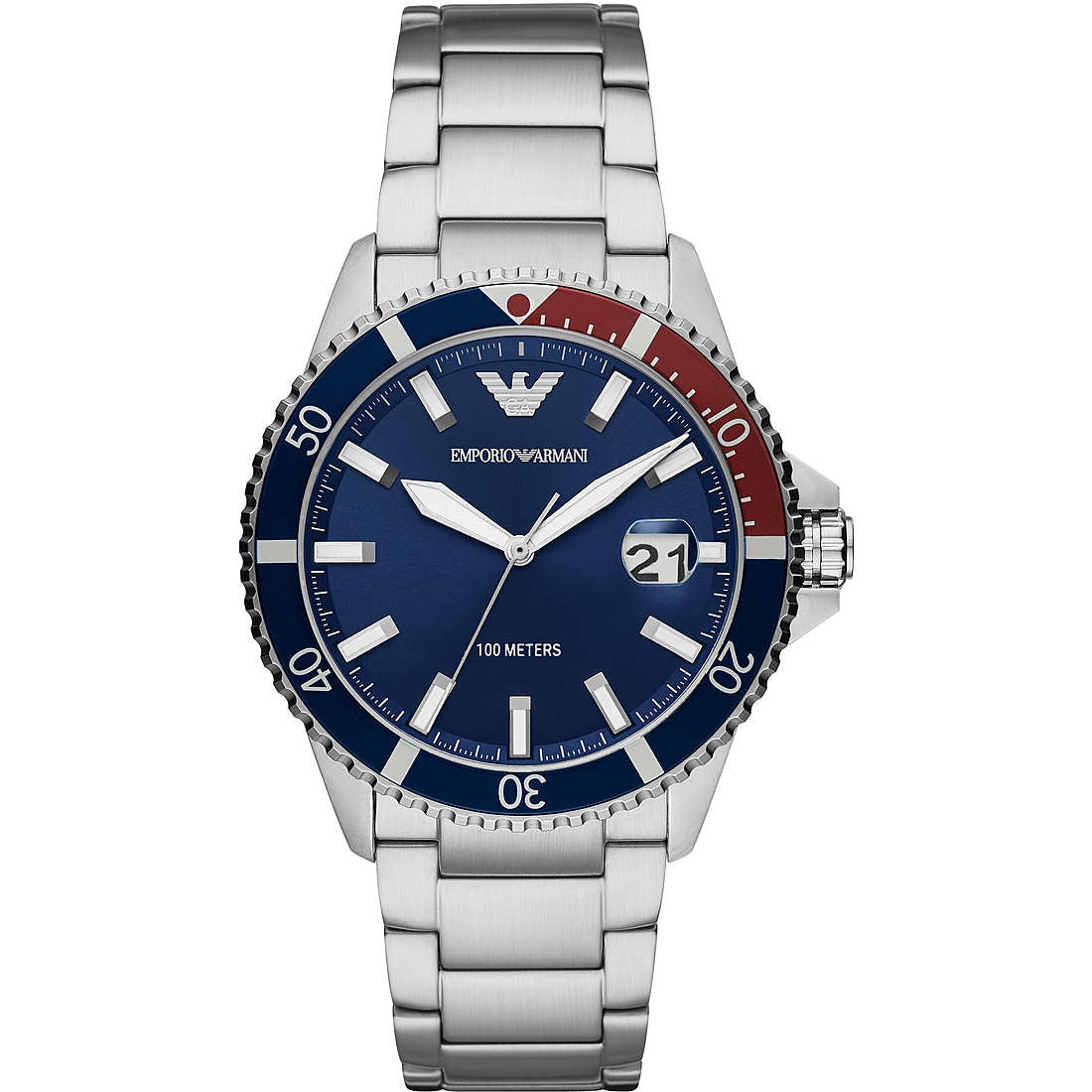 Orologio Uomo Emporio Armani Quarzo Solo Tempo Data Blu AR11339