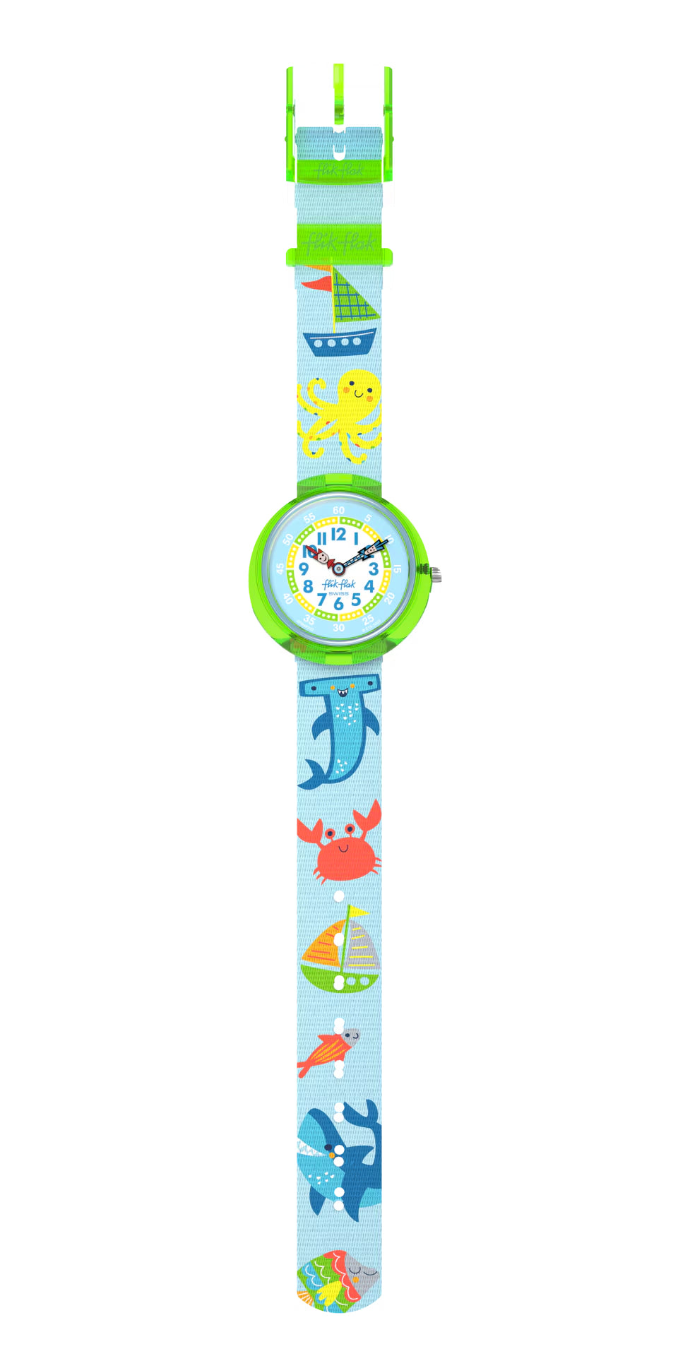 Special Box Orologio Bambino Swatch Flik Flak Color In Neon ZFBNP232