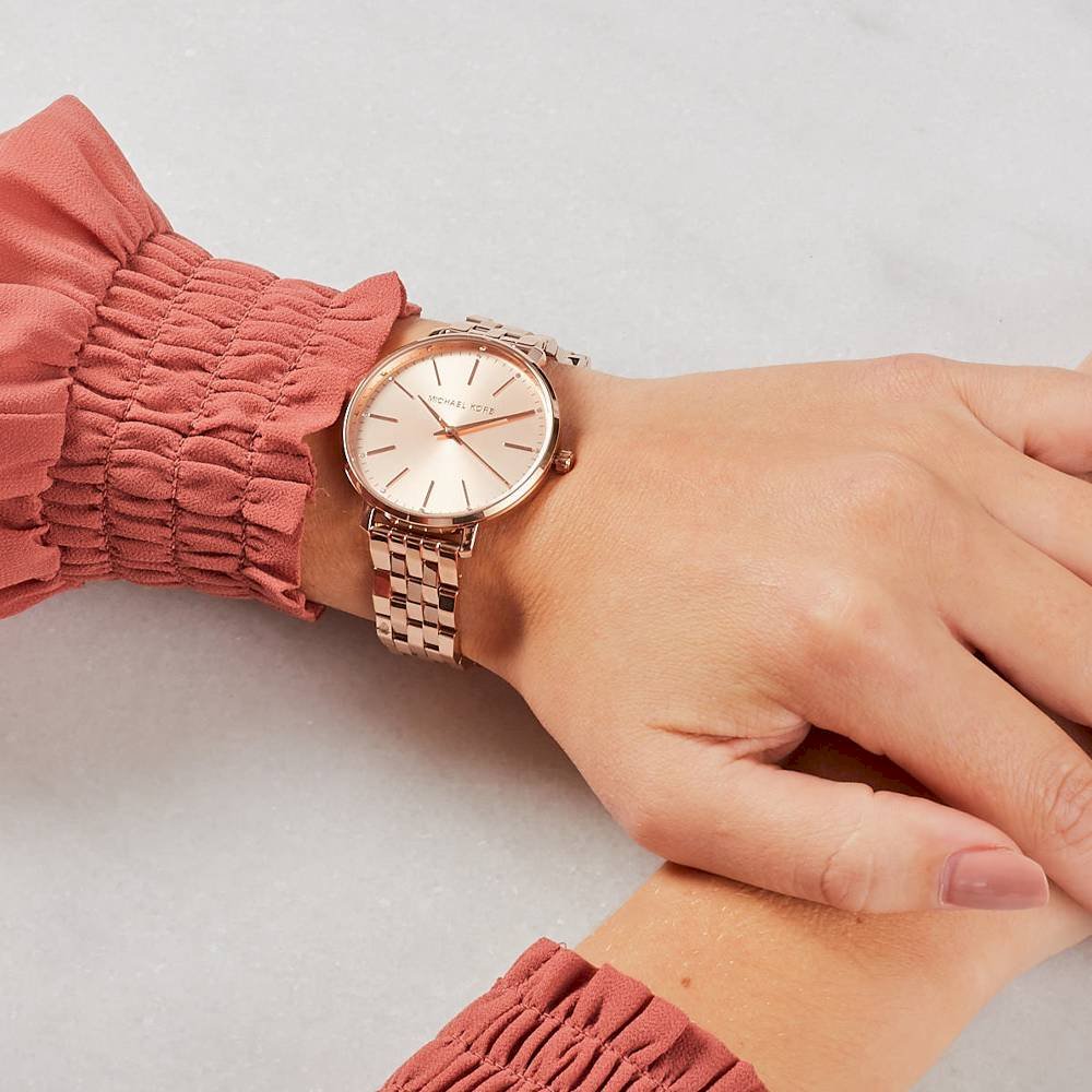 Orologio Donna Michael Kors Pyper Acciaio Rosè Zirconi Quarzo Solo Tempo MK3897