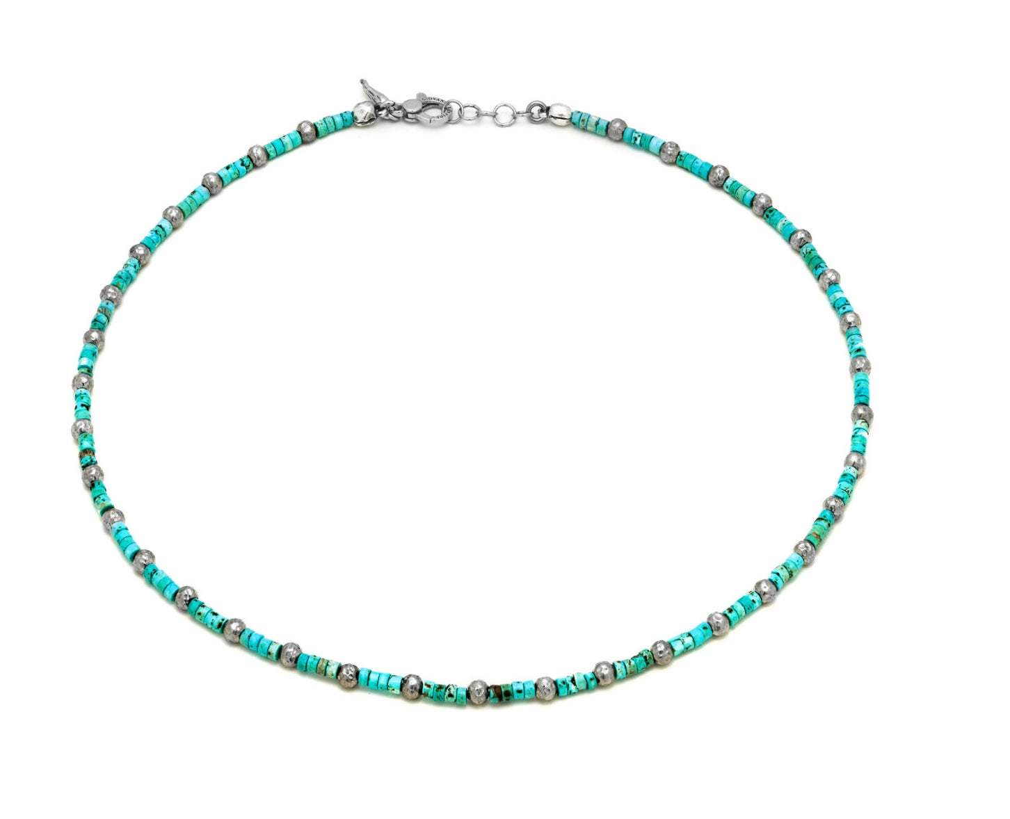 Collana Uomo Giovanni Raspini Argento 925  Biglie Turchese 11358