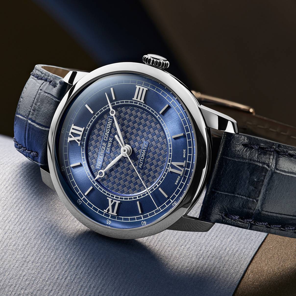 Orologio Uomo Frederique Constant Automatico Premier Pelle Blu FC-301N3B6