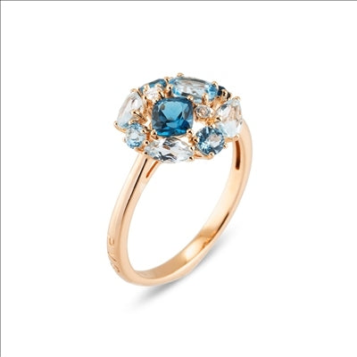 Anello Donna Ponte Vecchio Gioielli Oro 18 KT Topazio Diamante CA1758SPR-P