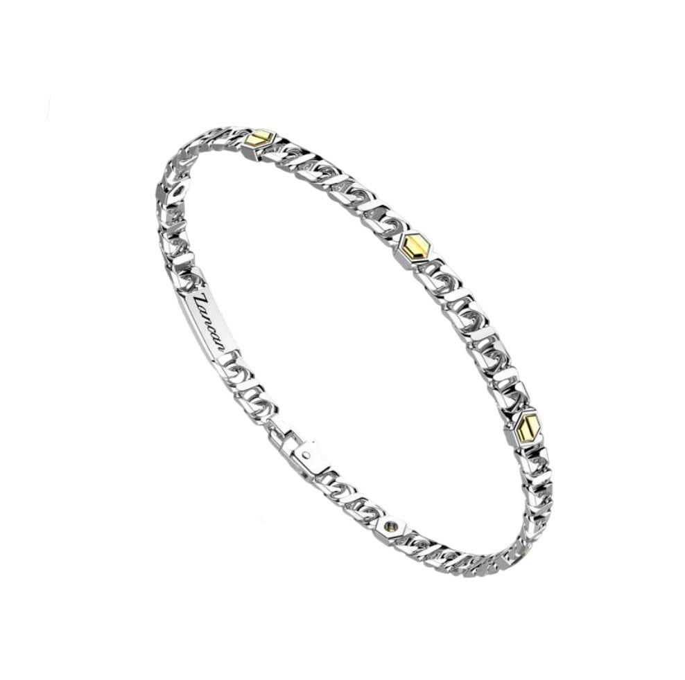 Bracciale Uomo Zancan Oro Giallo 18 KT Argento 925 EXB887G