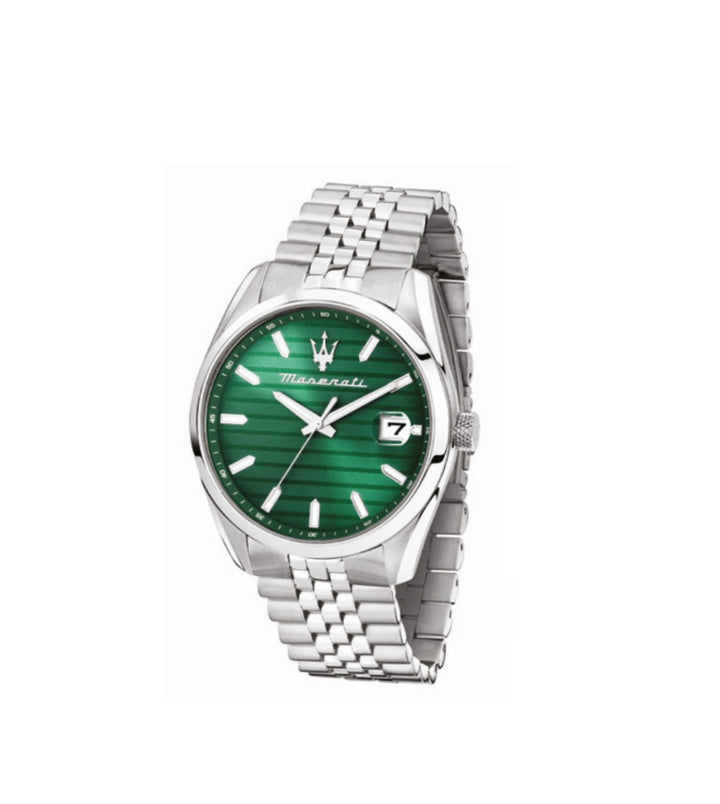 Orologio Uomo Maserati Acciaio Lucido Quarzo Verde Data R8853151027