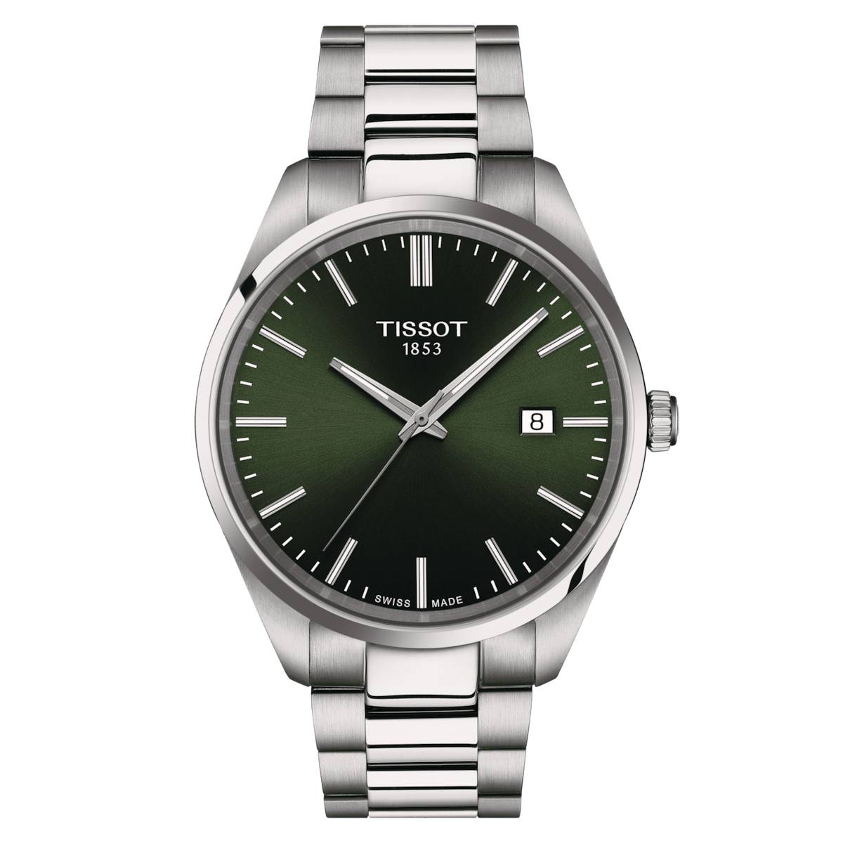 Orologio Uomo Tissot PR100 Verde Oliva Acciaio Quarzo Data T1504101109100