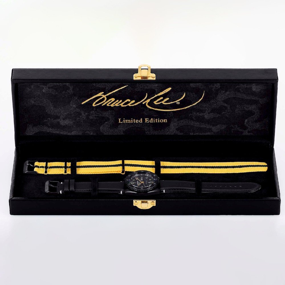 Orologio Uomo Seiko 5 Bruce Lee Automatico Edizione Limitata Nero Giallo SRPK39K1