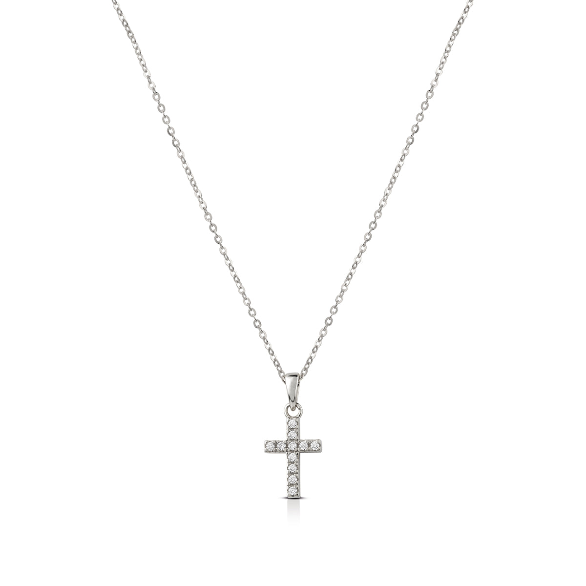 Collana Donna Kulto Argento 925 Croce Piccola Zirconi Bianchi K925-177-2200