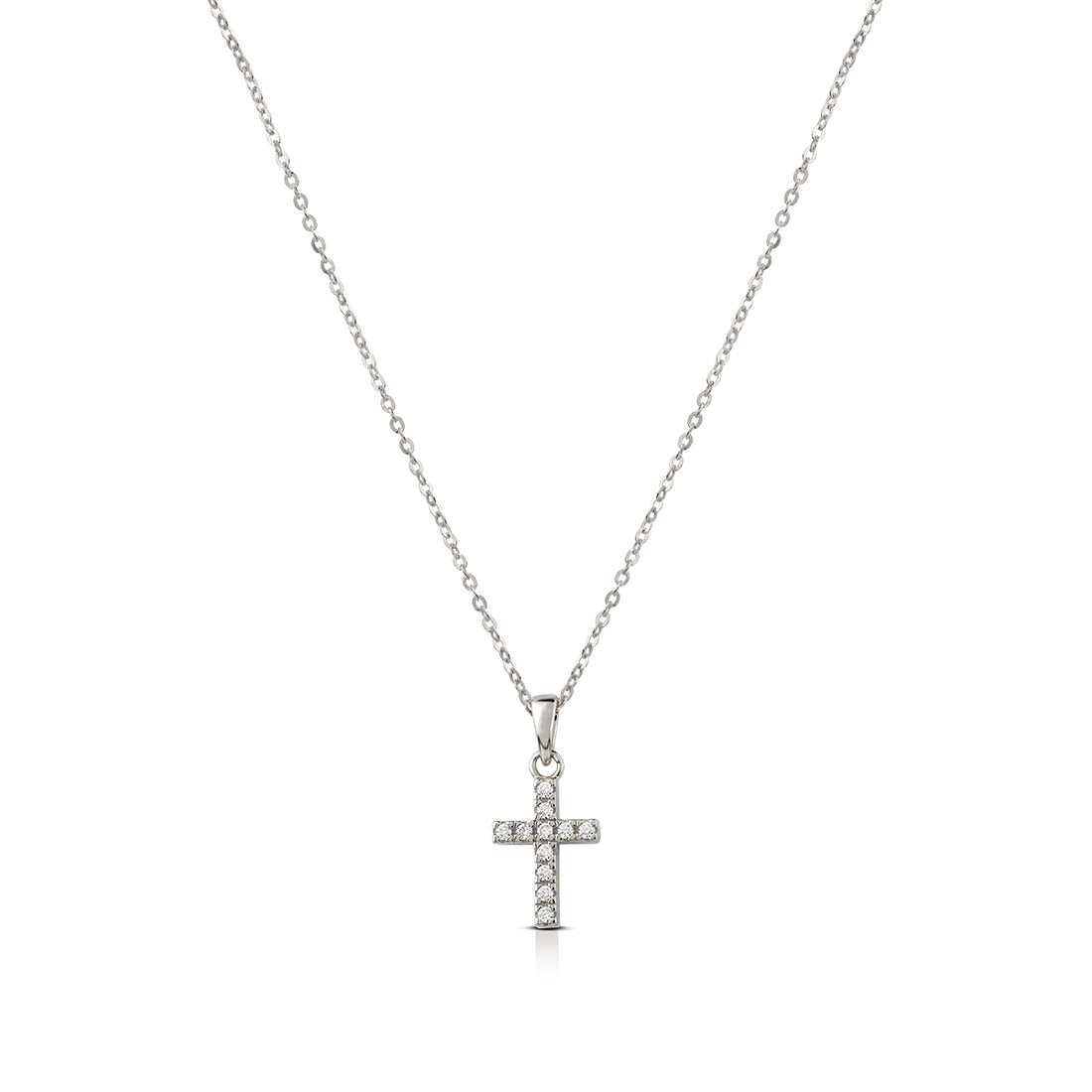 Collana Donna Kulto Argento 925 Croce Piccola Zirconi Bianchi K925-177-2200