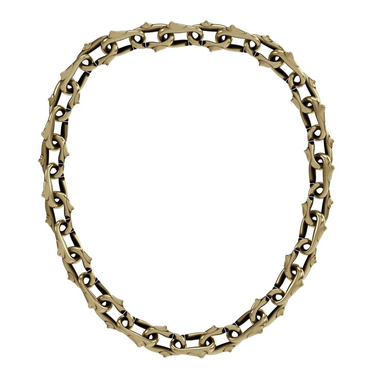 Collana Unisex John Richmond Girocollo Spine 20 mm Bronzo Dorato JRTC11BY