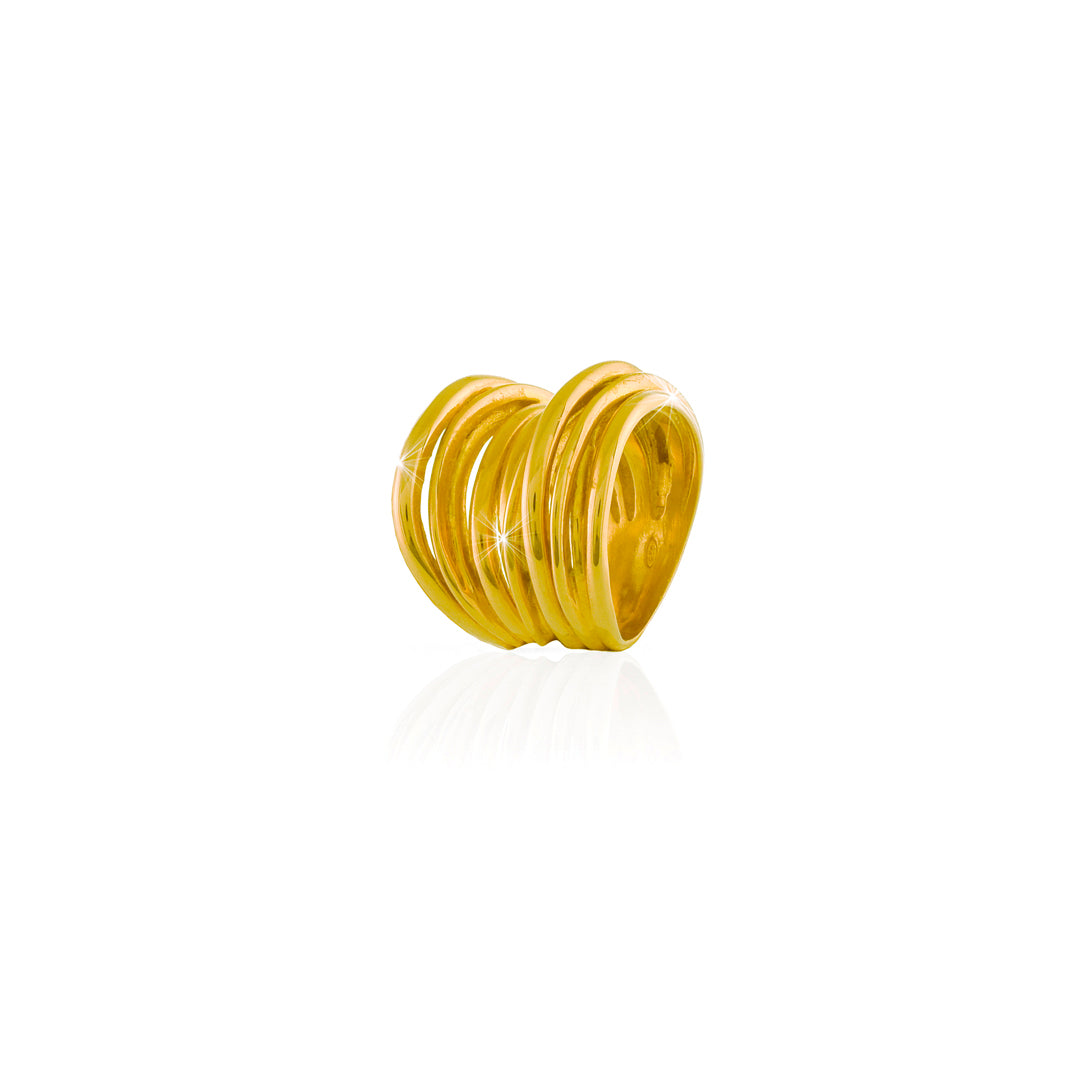 Anello Donna Unoaerre Argento dorato a fascia 500084