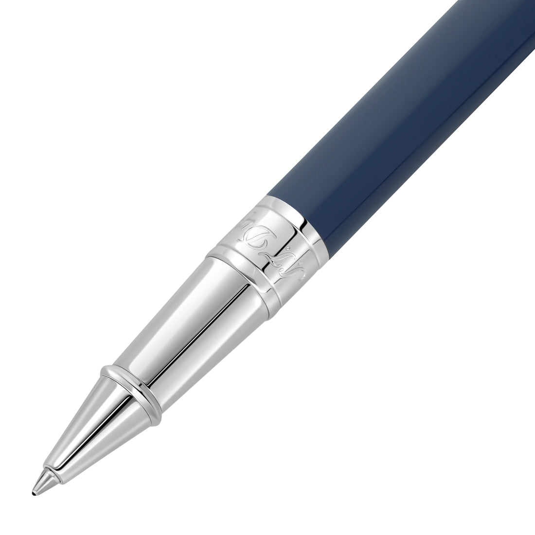 Penna Uomo Dupont Roller Biro Acciaio Smalto Blu 262205