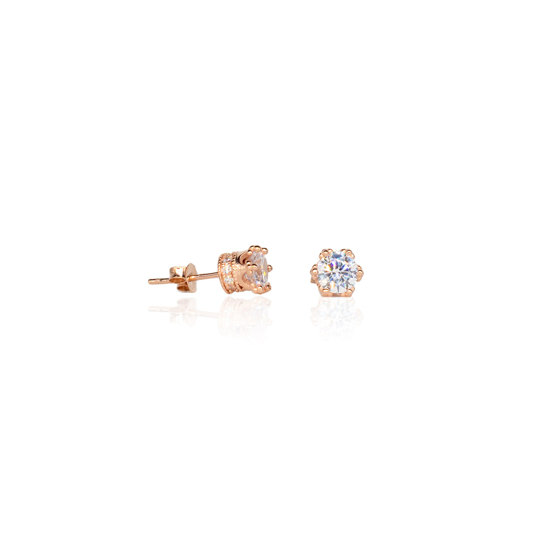 Orecchini Donna Re Mida Argento 925 A Lobo Con Zirconi Bianchi O024