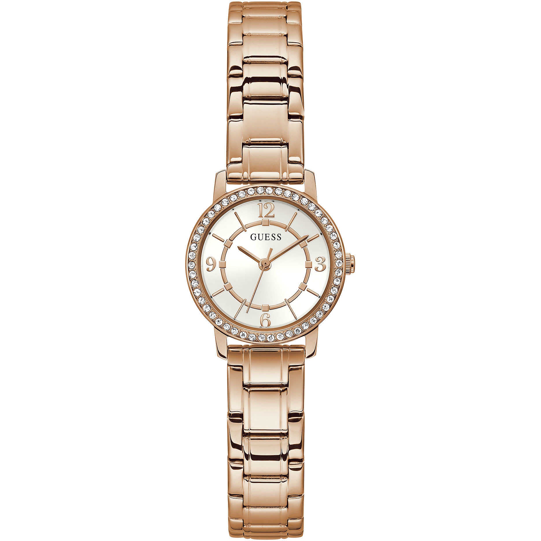 Orologio Donna Guess Quarzo Solo Tempo Zirconi Acciaio Rosè GW0468L3