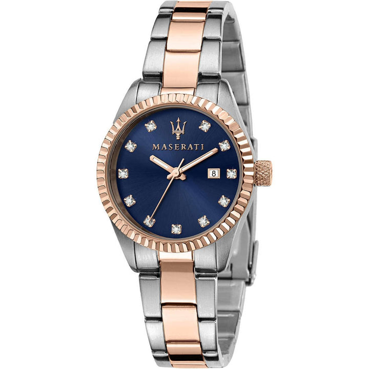 Orologio Donna Maserati Quarzo Solo Tempo Zirconi Acciaio Bicolore R8853100507