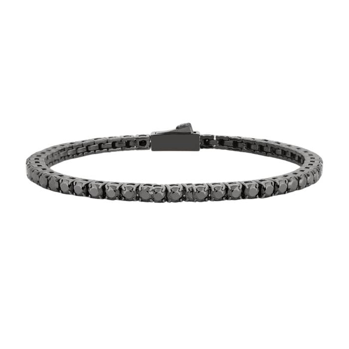 Bracciale Uomo John Richmond Tennis Acciaio Titanio Diamanti Neri JRTM23BB