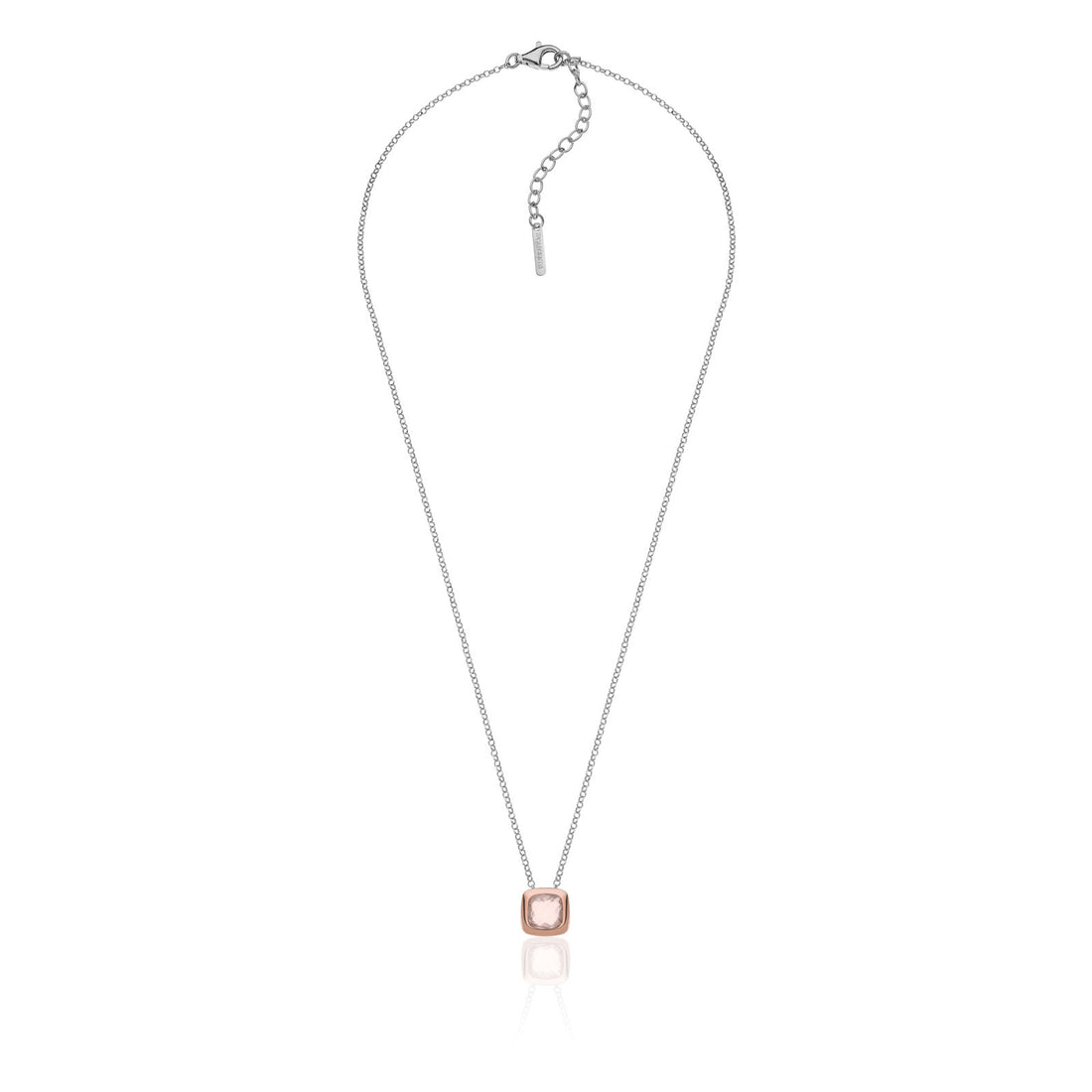 Collana Donna Unoaerre Argento Bicolore Rosè 925 Cristallo Rosa 6153
