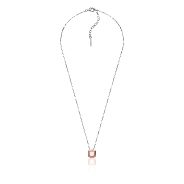 Collana Donna Unoaerre Argento Bicolore Rosè 925 Cristallo Rosa 6153