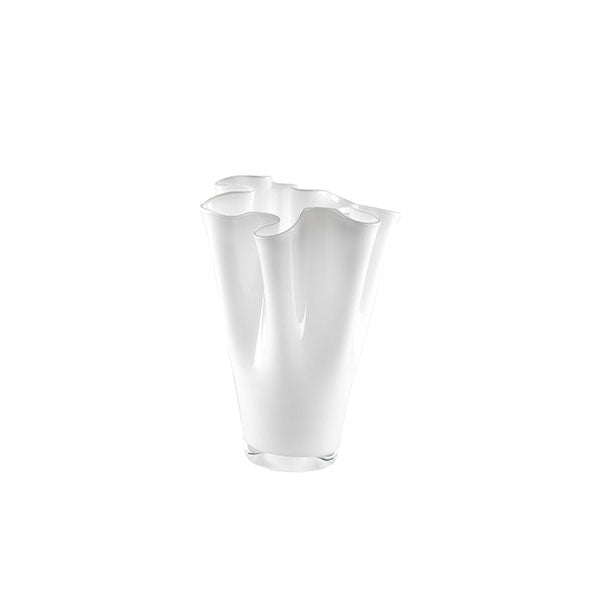 Vaso cristallo Onlylux wave bianco 30 cm OL00228