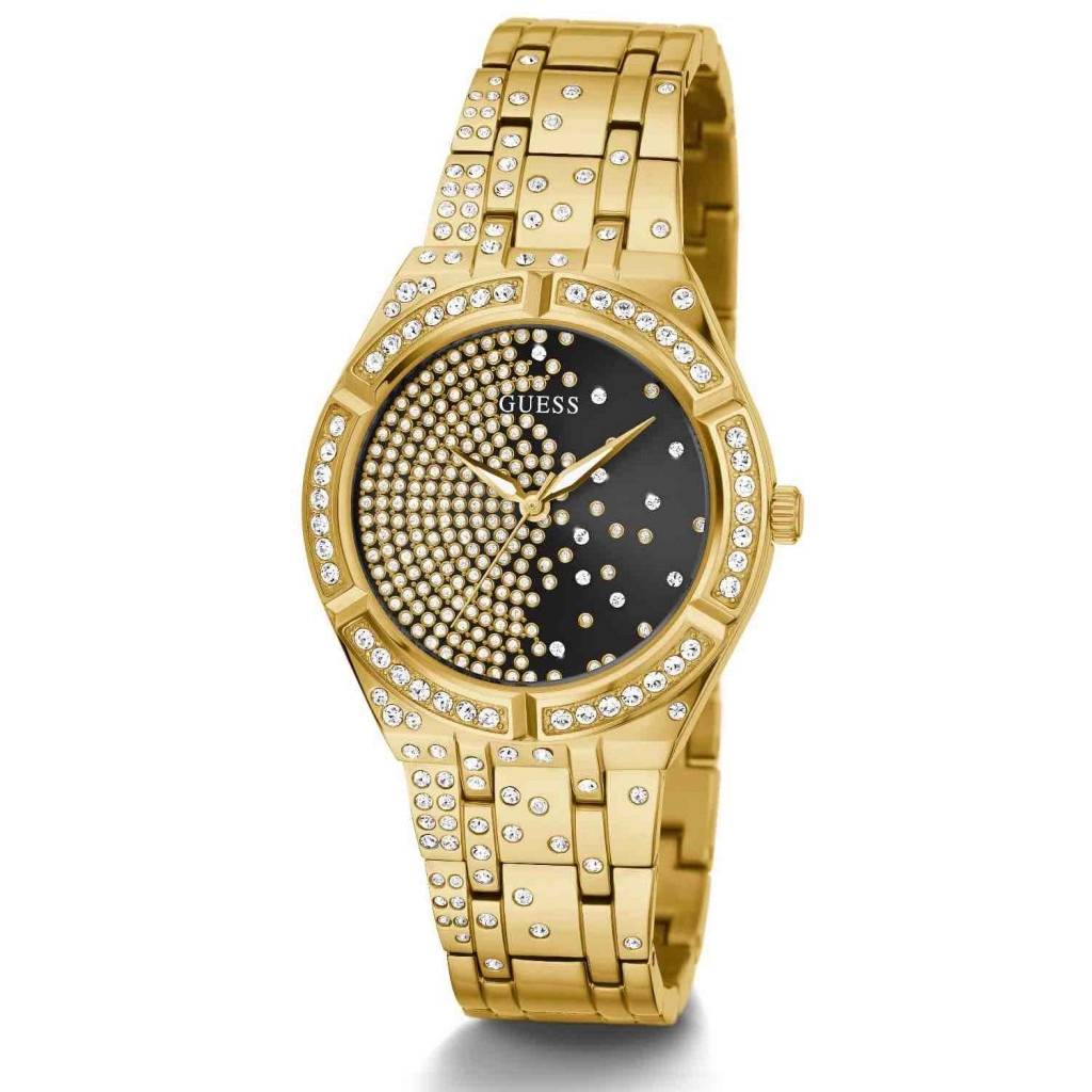Orologio Donna Guess Quarzo Solo Tempo Zirconi Acciaio Dorato GW0312L2