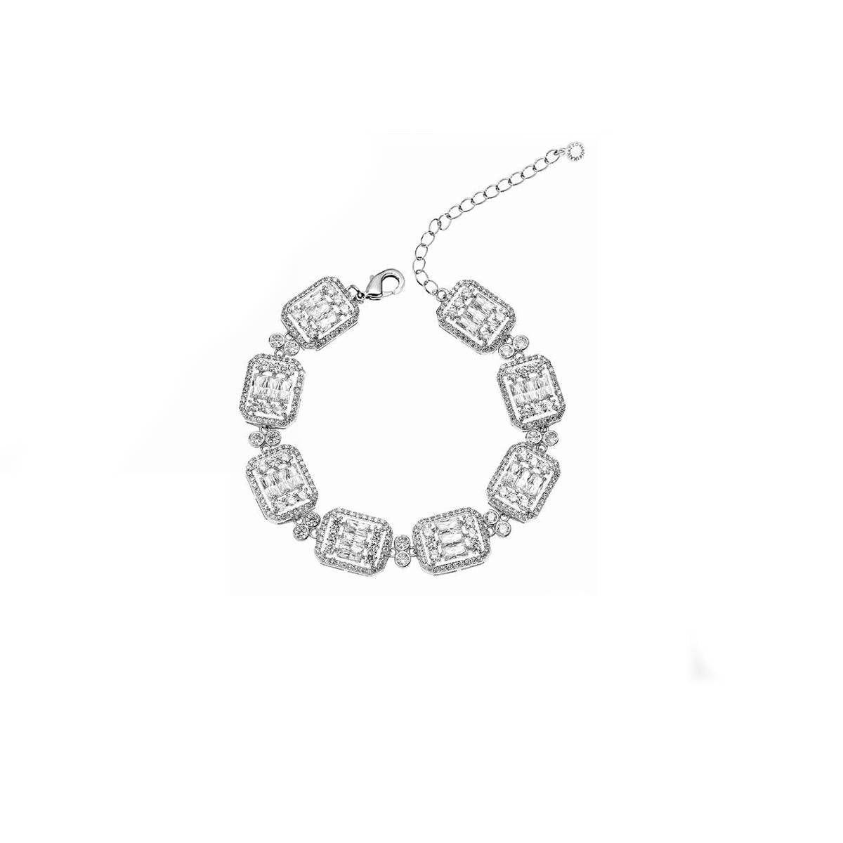 Bracciale Donna Ottaviani Tennis Zirconi Bianchi Modello Carrè 500698B