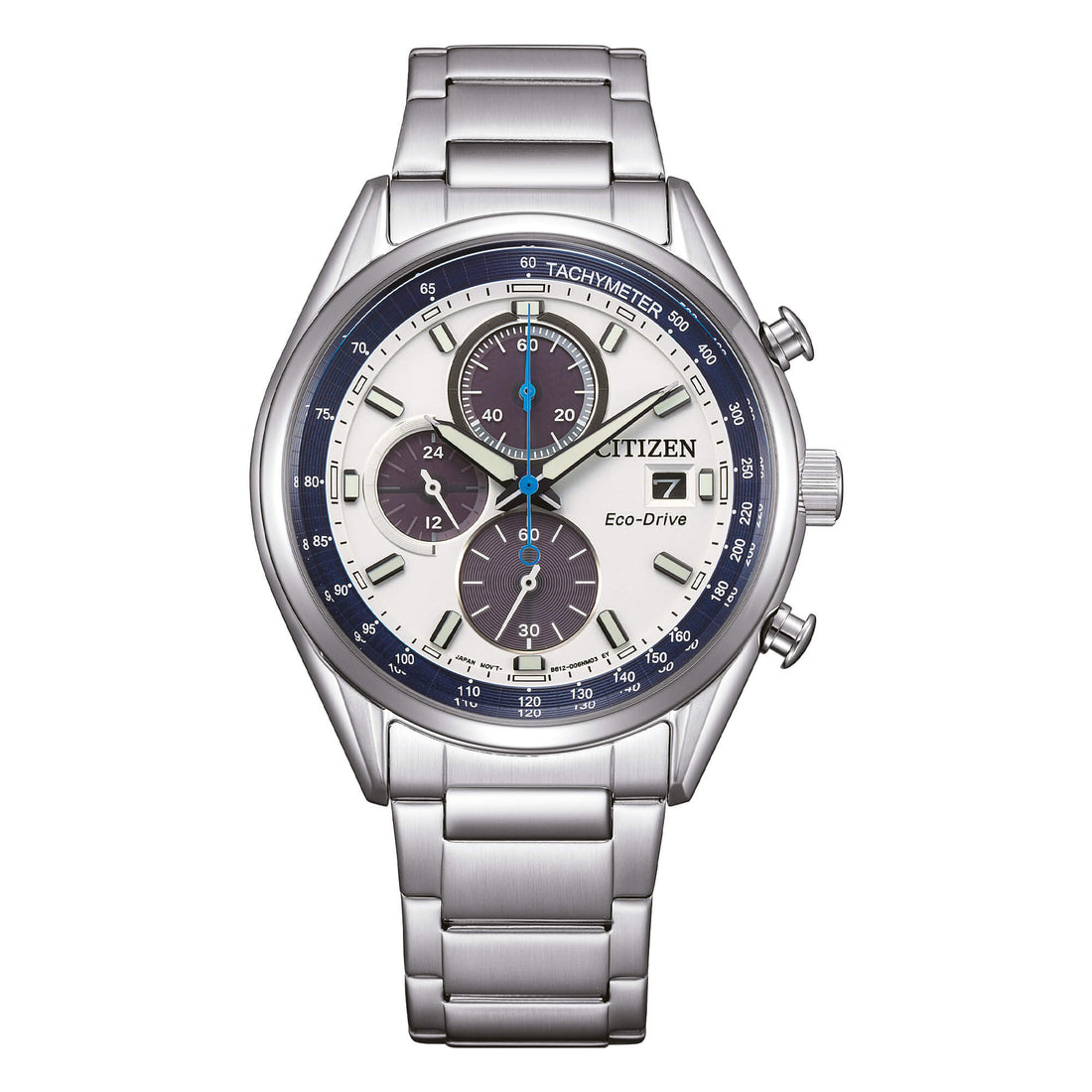 Orologio Uomo Citizen Eco-Drive Cronografo Acciaio Grigio Bianco Panda CA0459-79A