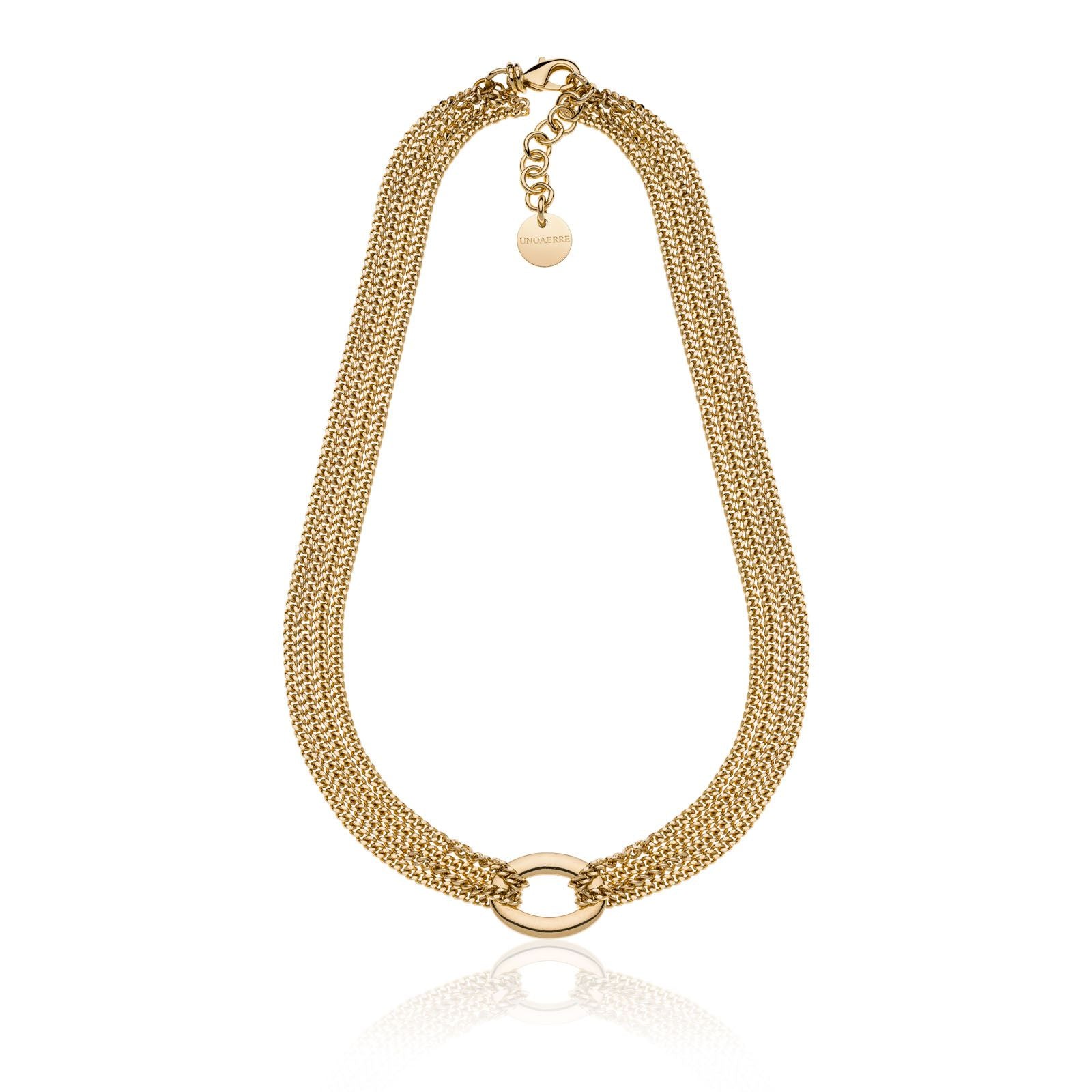 Collana Donna Unoaerre Bronzo Dorato  groumette Infinity 540208
