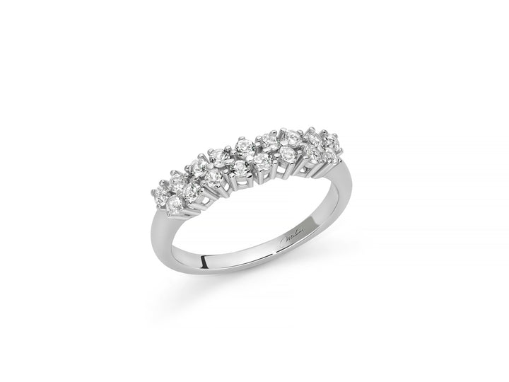 Anello Donna Miluna  Argento 925 con Topazi bianchi LID3958
