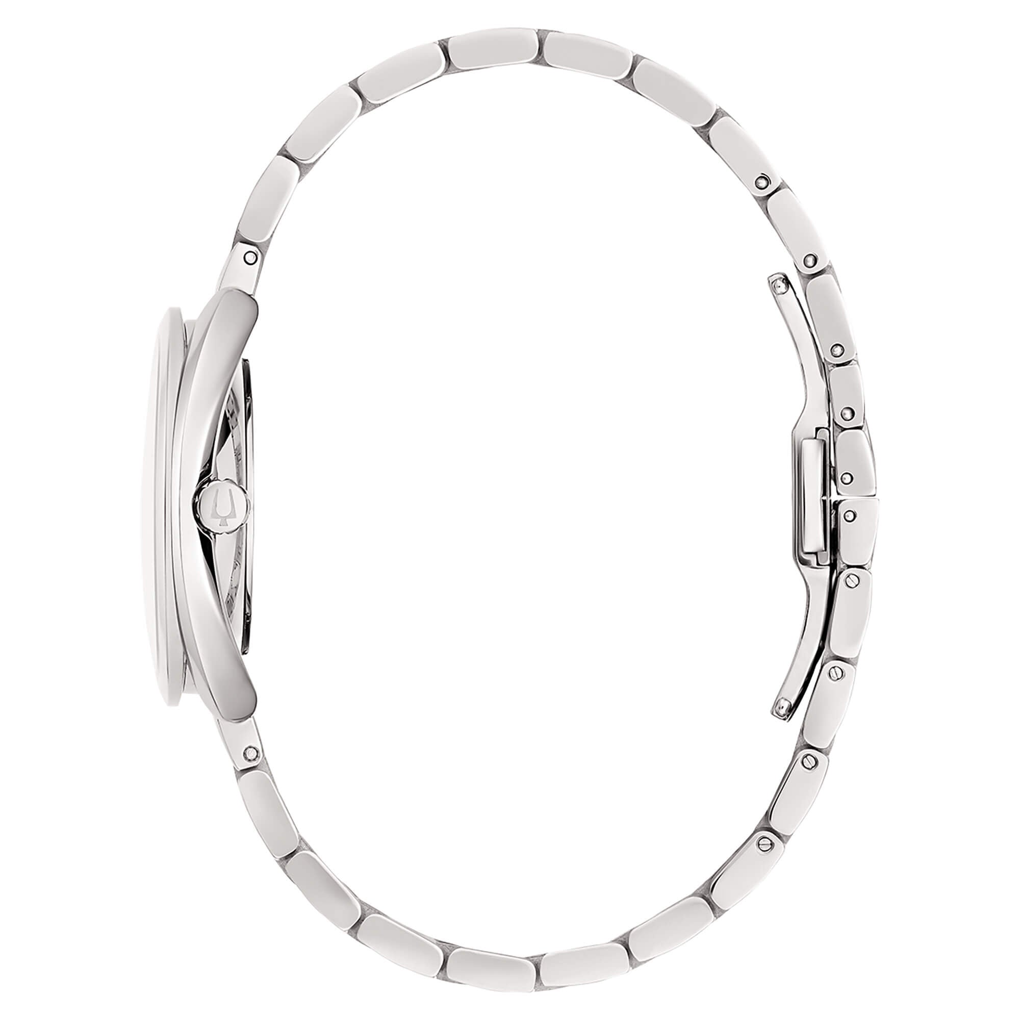 Orologio Donna Bulova Quarzo Solo Tempo Duality Acciaio Diamanti Bianchi 96P240