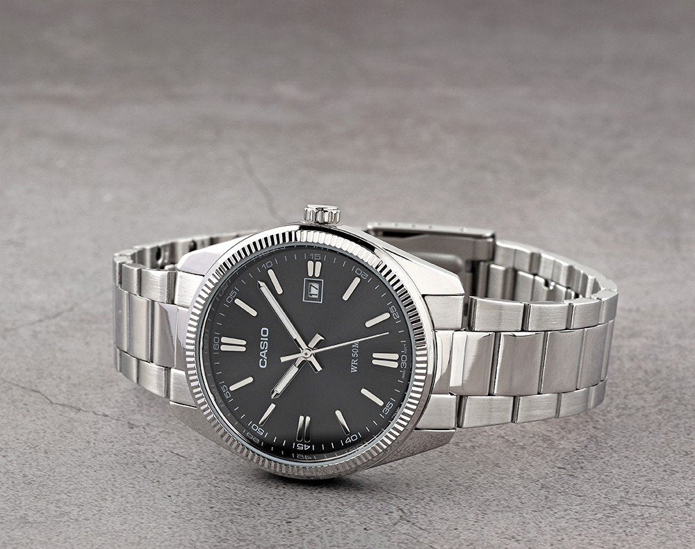 Orologio Unisex Acciaio Casio Quarzo Nero MTP-1302PD-1A1VEF