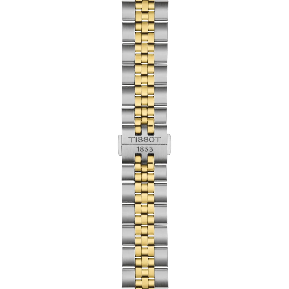 Orologio Uomo Tissot Ballade Acciaio Dorato Bianco Quarzo Data T1564102203100