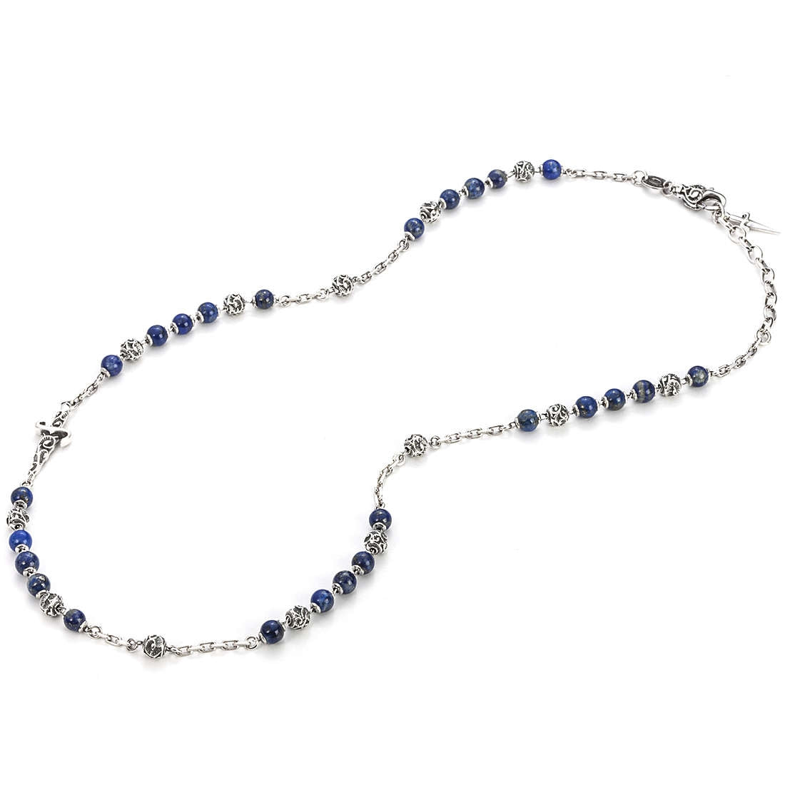 Collana Uomo Cesare Paciotti England Argento Lapis blu e gotico