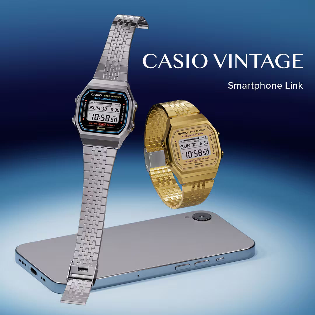 Orologio Unisex Casio Bluetooth Acciaio Dorato Giallo Lucido ABL-100WEG-9AEF