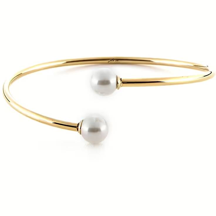 Bracciale donna 4US Cesare Paciotti Acciaio dorato rigido perle 4UBR6486W
