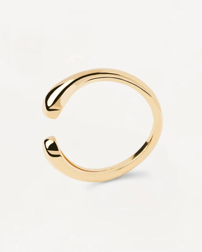 Anello Donna PDPaola Argento Dorato 925 Crush Doppio Uncino AR01-903-12