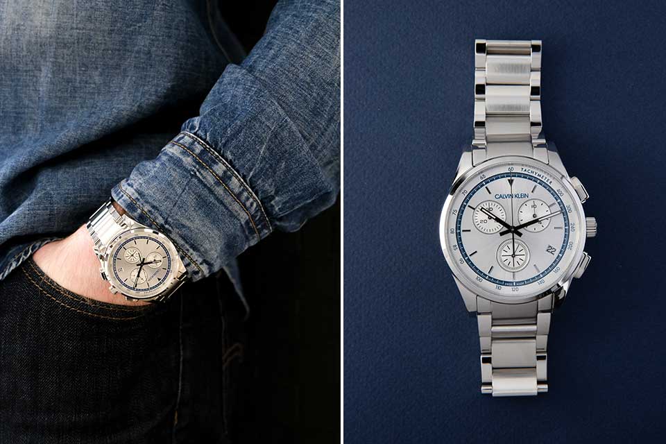 Orologio Uomo Acciaio Calvin Klein Quarzo Cronografo KAM27146