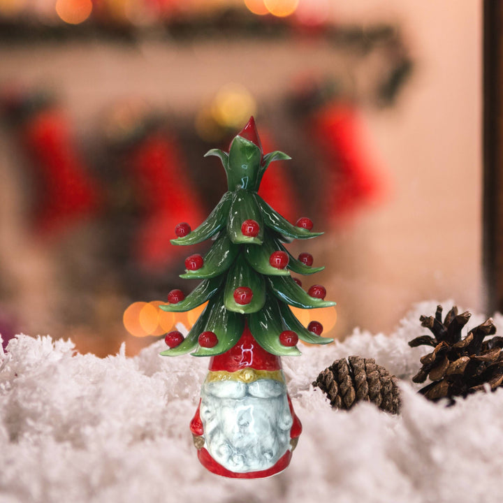 Gnomo Albero di Natale Capodimonte Rosso Bocciolo 22 cm CAP4