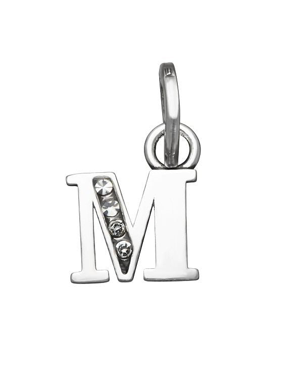 Charm Donna Giovanni Raspini Argento 925 Mini Lettera M Crystal 12151