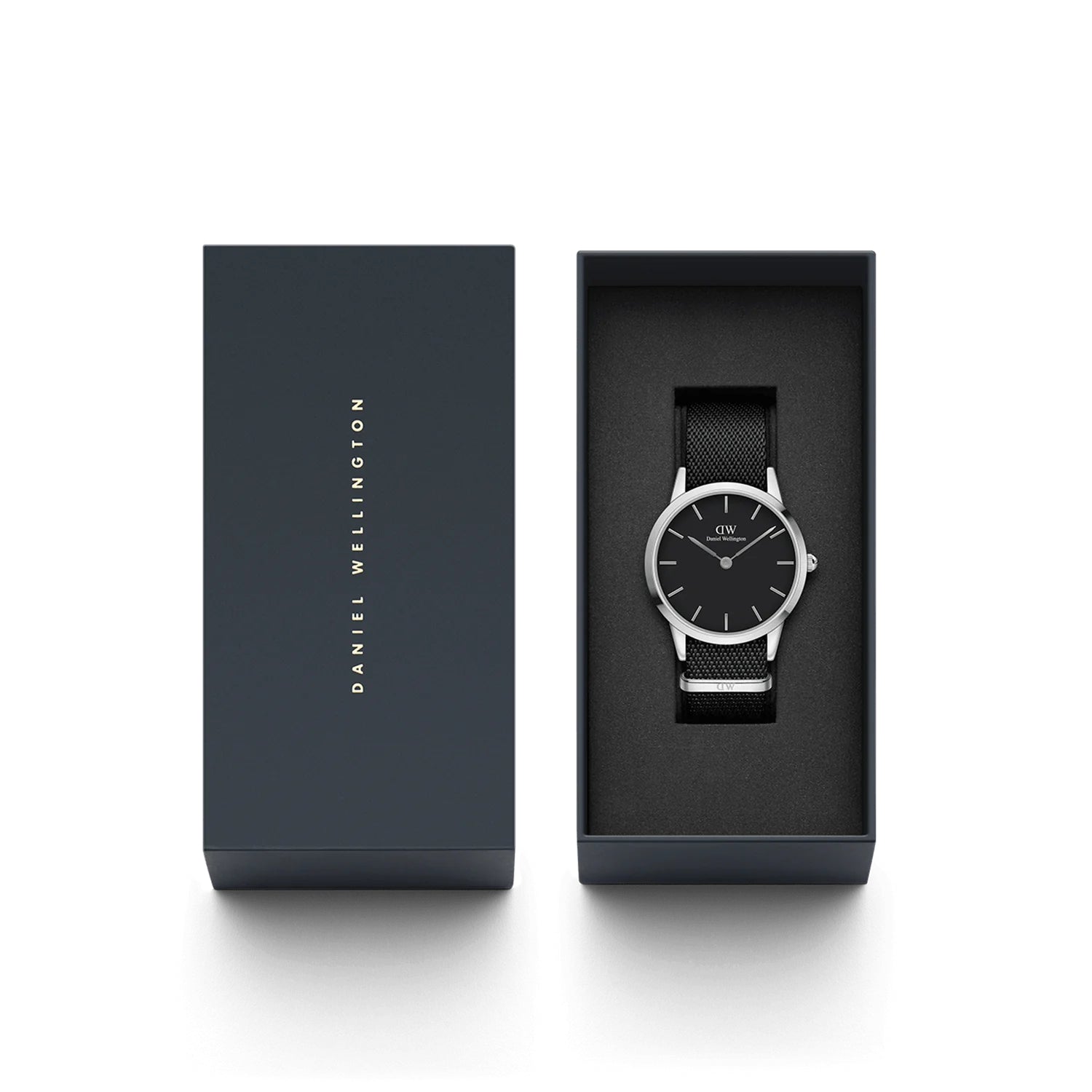 Orologio Uomo Daniel Wellington Acciaio Iconic Nato Cordura Nero 40 mm DW00100678