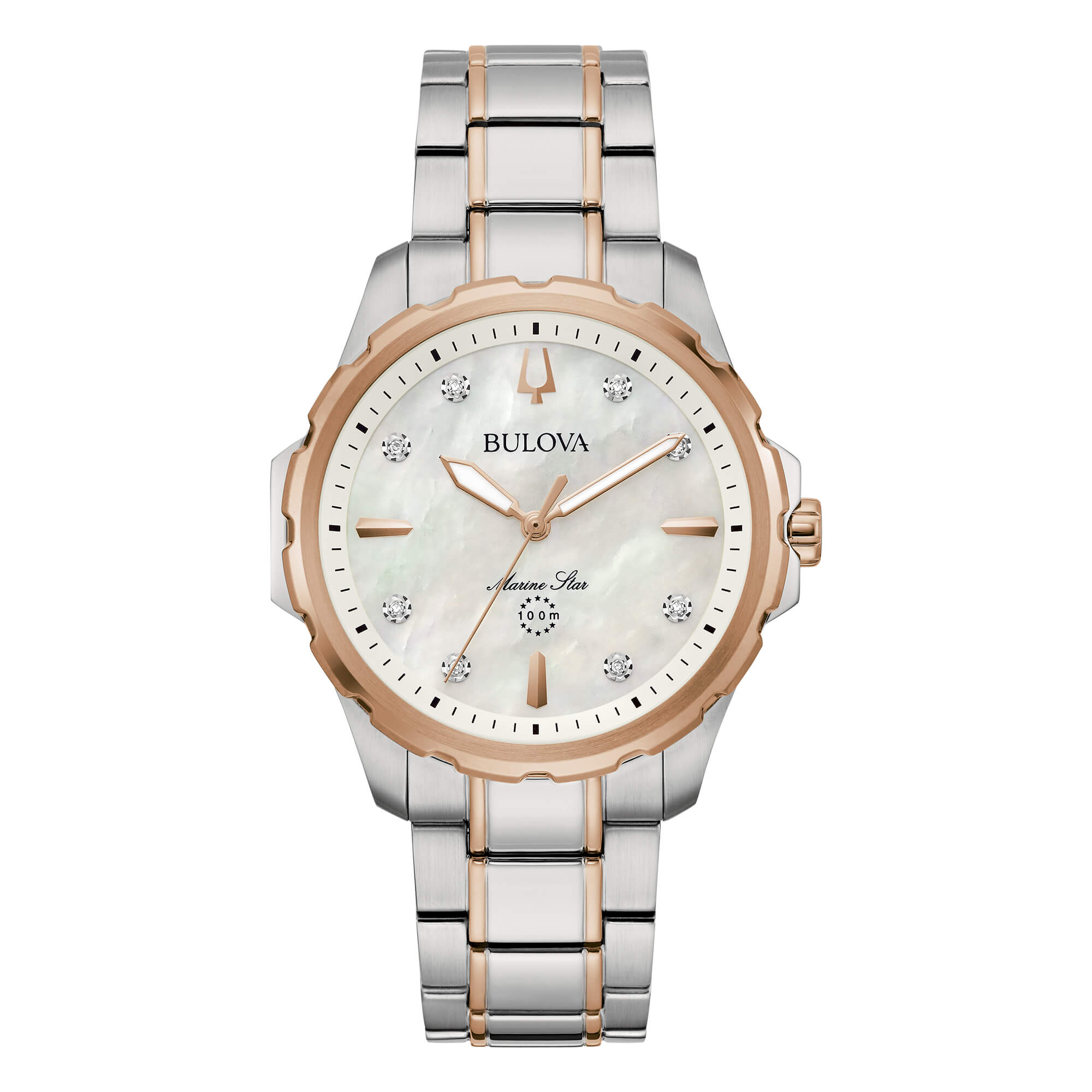 Orologio Donna Bulova Marine Star Lady Automatico Madreperla Diamanti 98P228